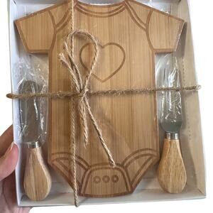 Baby Shower Charcuterie Board with Fork and Knife